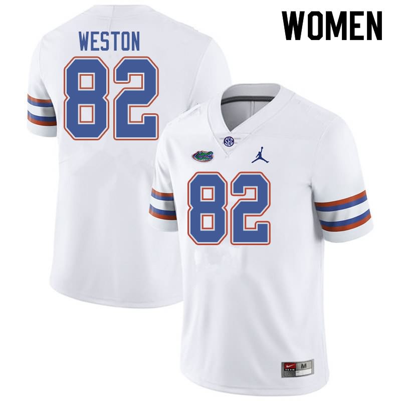 NCAA Florida Gators Ja'Markis Weston Women's #82 Jordan Brand White Stitched Authentic College Football Jersey YSJ3364UO